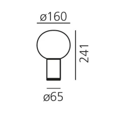 Lampe à poser, Laguna Tavolo, transparent fumé, bronze satiné, Ø16cm, H24,1cm - Artemide