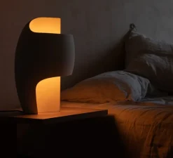 Lampe à poser, Lampe B, gypse blanc, LED, 2200K, 750 lm, L24cm, H39cm - Thierry Dreyfus -DCW éditions Paris
