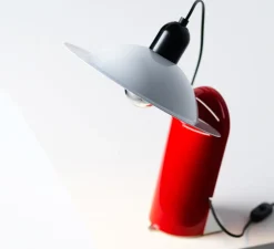 Lampe à poser, Lampiatta, rouge, L28,2cm, H48,4cm - Stilnovo
