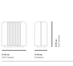 Lampe à poser, Lari, transparent, L35cm, H35cm - Karakter