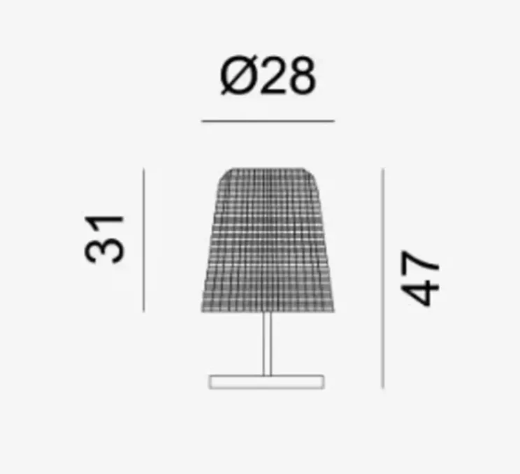 Lampe à poser, LC 91, naturel, Ø28cm, H47cm - Gervasoni