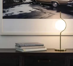 Lampe à poser, Le vita, blanc, or, LED, 2700k, 570lm, L15cm, H5,8cm - Faro