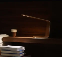 Lampe à poser, LED1, noyer, 2700K, H30cm - TUNTO