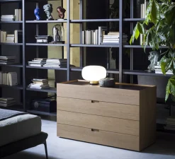 Lampe à poser, Legier 557.34, verre opalin blanc et base laiton brossé, IP40, LED, 2700K, 800lm, Ø35cm, H26cm - Tooy