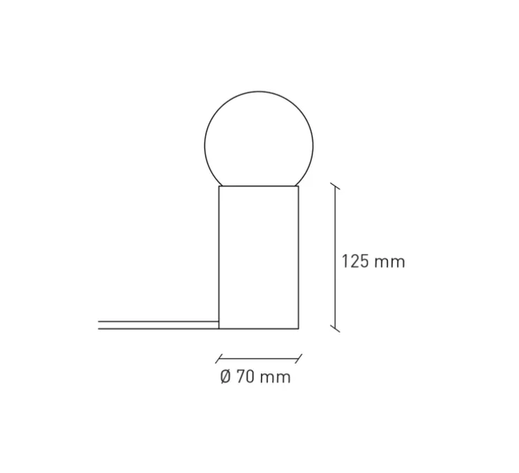 Lampe à poser, Lena, pêche, Ø7cm, H12,5cm - Plato Design