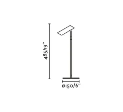 Lampe à poser, Leo, blanc, LED, 2700K, 299 lm, Ø15cm, H48,5cm - Faro
