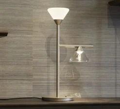 Lampe à poser, Lifa, 565.32, or chaud, globes opalin et transparent, IP40, LED, 2700K, 700 lm, L18cm, H49,5cm - Tooy