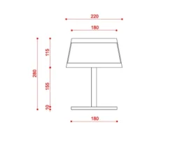 Lampe à poser, Lilly, 558.31, noir texturé, tissu beige et maille noire, Ø22cm, H28cm - Tooy