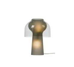 Lampe à poser, Lilly, verre fumé, gris fumé, Ø36cm, H48cm - Karman