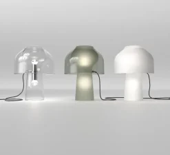 Lampe à poser, Lilly, verre transparent, transparent, Ø36cm, H48cm - Karman