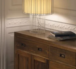 Lampe à poser, Linda, blanc, LED, H47cm, Ø40cm - Faro