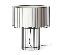 Lampe à poser, Linda, noir, LED, H47cm, Ø40cm - Faro