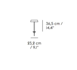 Lampe à poser, LINEAR MOUNTED, gris, LED, 3000K, 242lm, L23,2cm, H36,5cm - Muuto