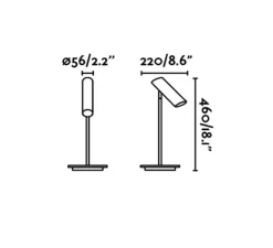 Lampe à poser, Link, blanc, LED, 450lm, 2700k, H46cm, Ø15cm - Faro