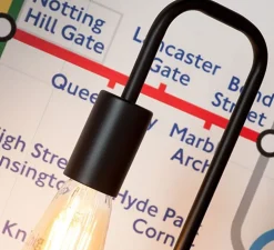 Lampe à poser, London, noir, L20cm, H45,5cm - It's about Romi