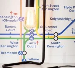 Lampe à poser, London, noir, L20cm, H45,5cm - It's about Romi