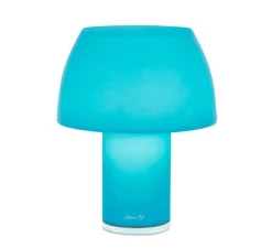 Lampe à poser, Lorosae, réédition d'Alavaro Siza, bleu océan, IP54, LED, dim, 2700K, 380 lm, Ø20cm, H25cm - Nemo Lighting