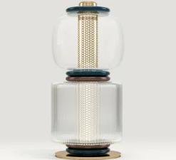 Lampe à poser, Loulou 2 modules, Bleu minuit, Ø34cm, H72cm - Sarah Lavoine