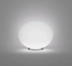 Lampe à poser, Lucciola LT M, blanc mat, nickel satiné, Lcm, H30cm - Vistosi