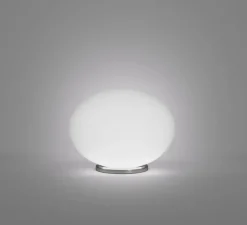 Lampe à poser, Lucciola LT P, blanc mat, nickel satiné, H27cm - Vistosi