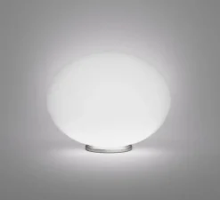 Lampe à poser, Lucciola LT G, blanc mat, nickel satiné, Lcm, H36cm - Vistosi