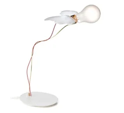 Lampe à poser, Lucellino table, blanc, rouge, Ø30cm, H35cm - Ingo Maurer