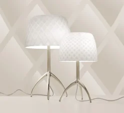 Lampe à poser, Lumiere Grande 30th Pastilles ON/OFF, blanc, or, Ø26cm, H45cm - Foscarini