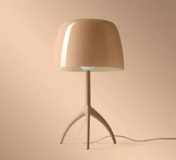 Lampe à poser, Lumiere Piccola Nuances, cipria, rose, Ø20cm, H35cm - Foscarini