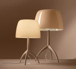 Lampe à poser, Lumiere Piccola Nuances, cipria, rose, Ø20cm, H35cm - Foscarini