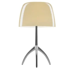 Lampe à poser, Lumiere piccola, beige, aluminium, Ø20cm, H35cm - Foscarini