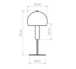 Lampe à poser, MAD S, base blanche, chêne et blanc, Ø24cm, H54cm - Luxcambra