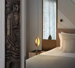 Lampe à poser, Malagolina, or, LED, dim, 2700K, 280 lm, Øcm, H42cm - Catellani & Smith