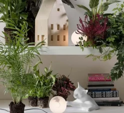 Lampe à poser, Maoo, blanc mat, verre givré, L30cm, H20cm - Karman