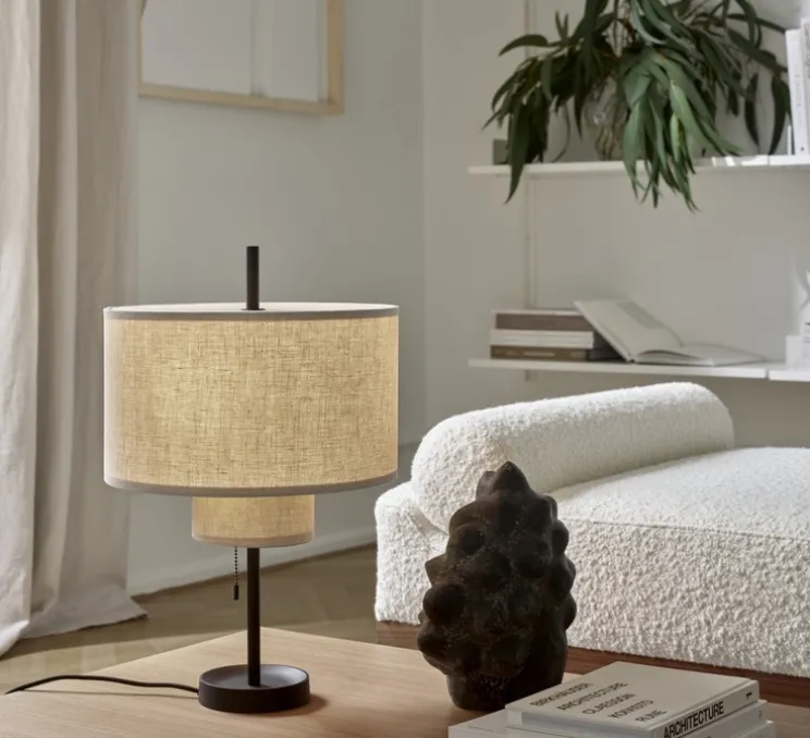 Lampe à poser, Margin, beige, Ø36cm, H56,5cm - New Works