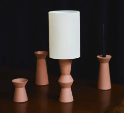 Lampe à poser, Marie-Ann avec ampoule, terracotta, Ø18cm, H52cm - Serax