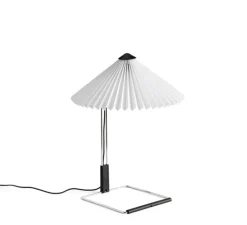 Lampe à poser, Matin 300, blanc, base miroir, LED, dim, 2800K, 150 lm, Ø30cm, H38cm - HAY