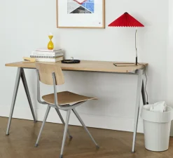 Lampe à poser, Matin 380, rouge vif, LED, 2800K, 150lm, Ø38cm, H52cm - HAY