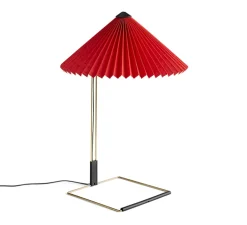Lampe à poser, Matin 380, rouge vif, LED, 2800K, 150lm, Ø38cm, H52cm - HAY