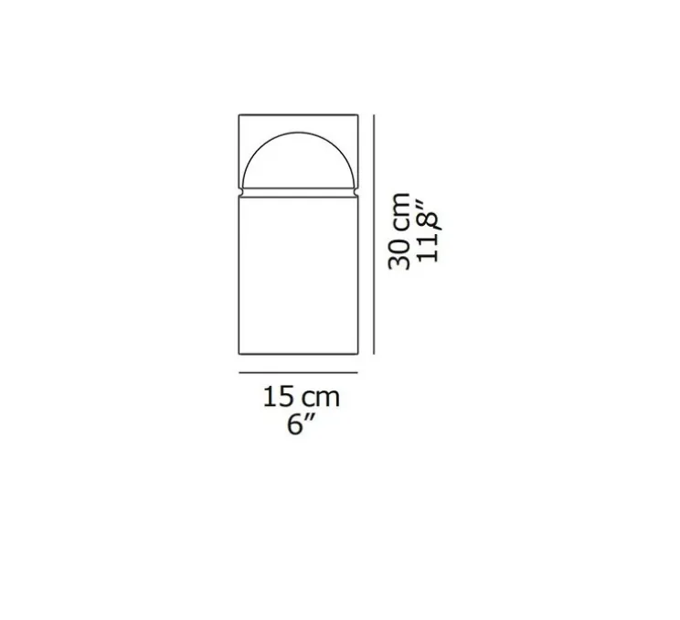 Lampe à poser, Medusa 254, noir, LED, 2700K, 500 lm, Ø15cm, H30cm - Oluce