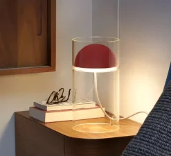 Lampe à poser, Medusa 254, rouge, LED, 2700K, 500 lm, Ø15cm, H30cm - Oluce