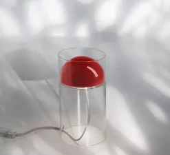 Lampe à poser, Medusa 254, rouge, LED, 2700K, 500 lm, Ø15cm, H30cm - Oluce