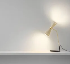 Lampe à poser, Megafono , ivoire, laiton, P31,1cm, H62cm - Stilnovo