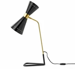 Lampe à poser, Megafono , noir, laiton, P31,1cm, H62cm - Stilnovo