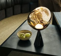 Lampe à poser, Melt Cone Fat, or, LED, dim, 3000K, 800 lm, Ø25cm, H46,5cm - Tom Dixon