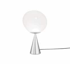 Lampe à poser, Melt Cone Fat, opal, argent, LED, dim, 3000K, 800 lm, Ø25cm, H64,5cm - Tom Dixon