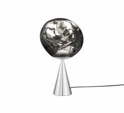 Lampe à poser, Melt Cone Fat, argent, LED, dim, 3000K, 800 lm, Ø25cm, H64,5cm - Tom Dixon
