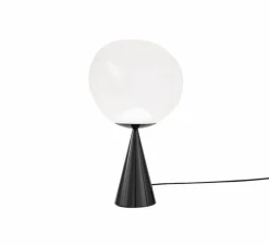 Lampe à poser, Melt Cone Fat, opal, noir, LED, dim, 3000K, 800 lm, Ø25cm, H64,5cm - Tom Dixon