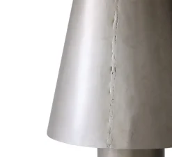 Lampe à poser, Metal cone, gris métal, Ø25cm, H71cm-HKLIVING