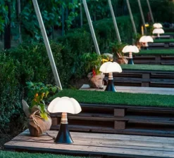 Lampe à poser, Mini Pipistrello, vert foncé, LED, dim, 2700K, 700 lm, Ø27cm, H35cm - Martinelli Luce