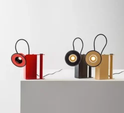 Lampe à poser, Minibox, café, LED, dim, 3000K, 620 lm, Ø10,3cm, H18,8cm - Stilnovo